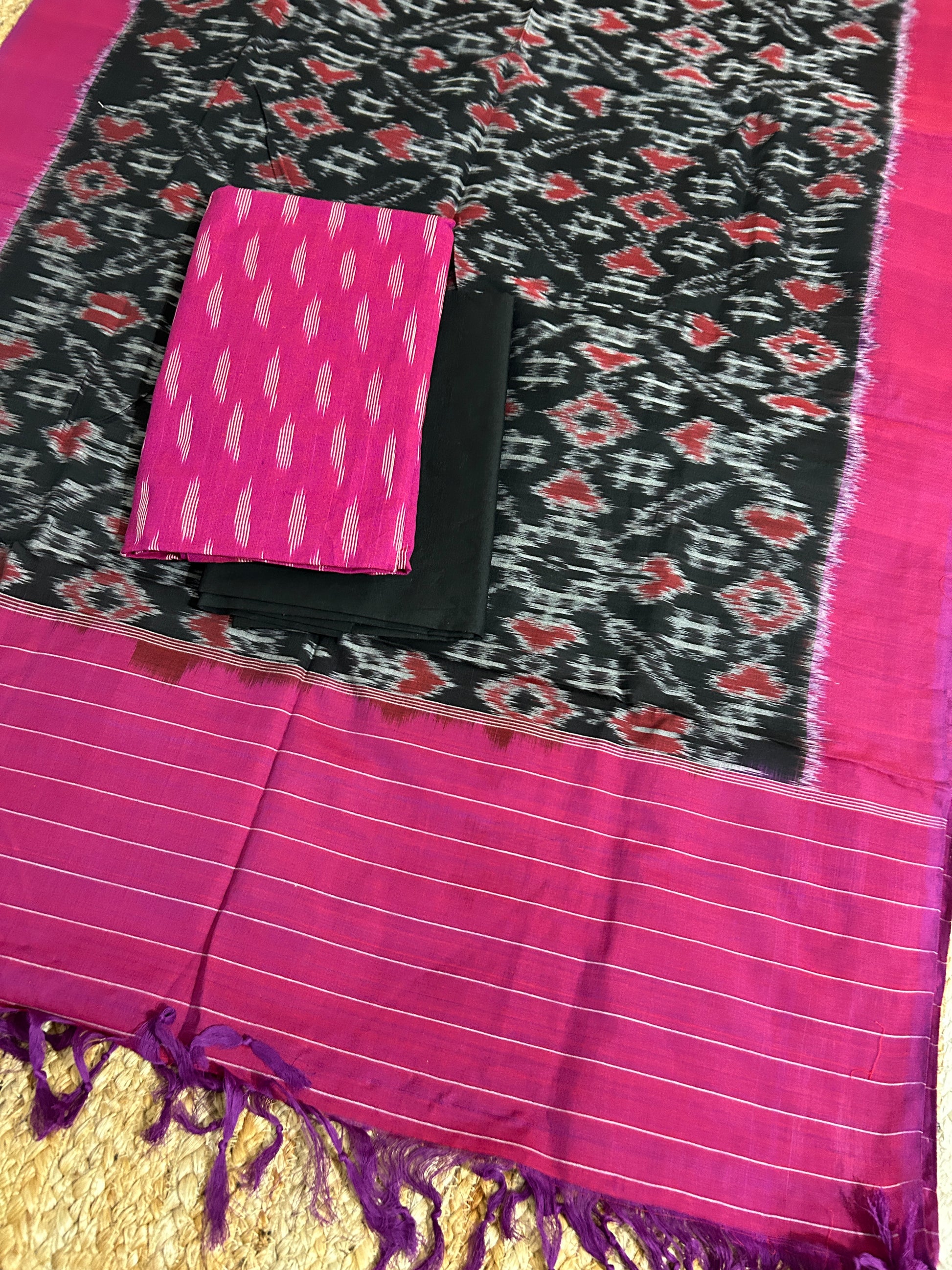 Double Ikat Cotton Dress Material