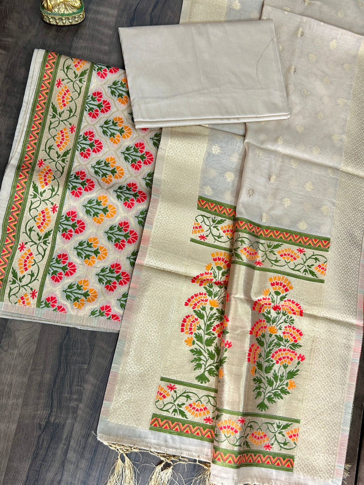 18. Banarasi Silk Cotton Dress Material