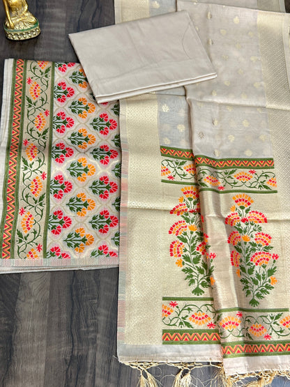 18. Banarasi Silk Cotton Dress Material