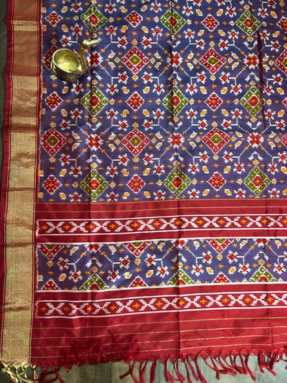 Putapakka Pure Silk Dupatta in Patola Motives