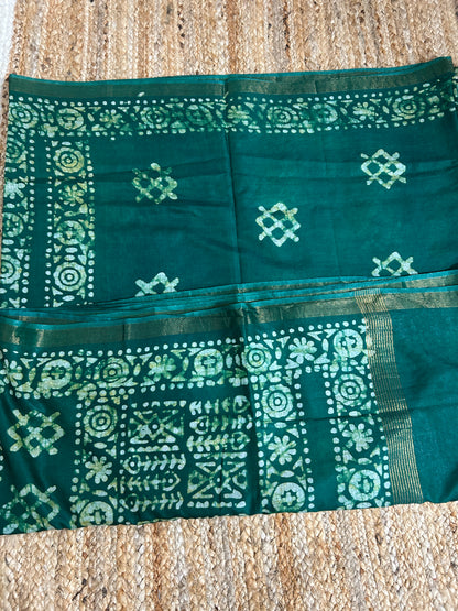 Soft Silk Batik Saree with Blouse