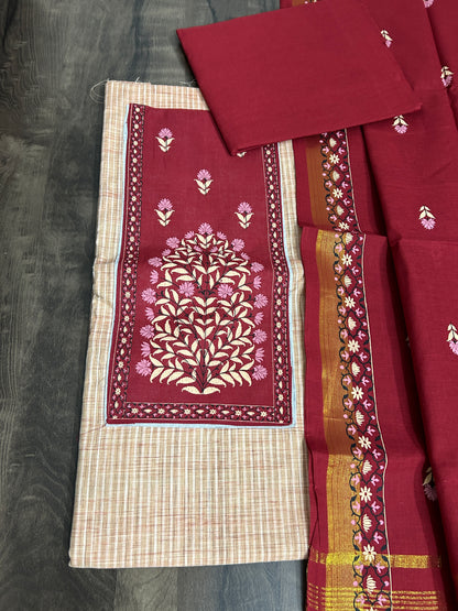 Mangalagiri Cotton Printed Dress Material