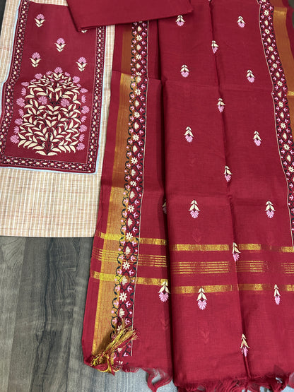 Mangalagiri Cotton Printed Dress Material