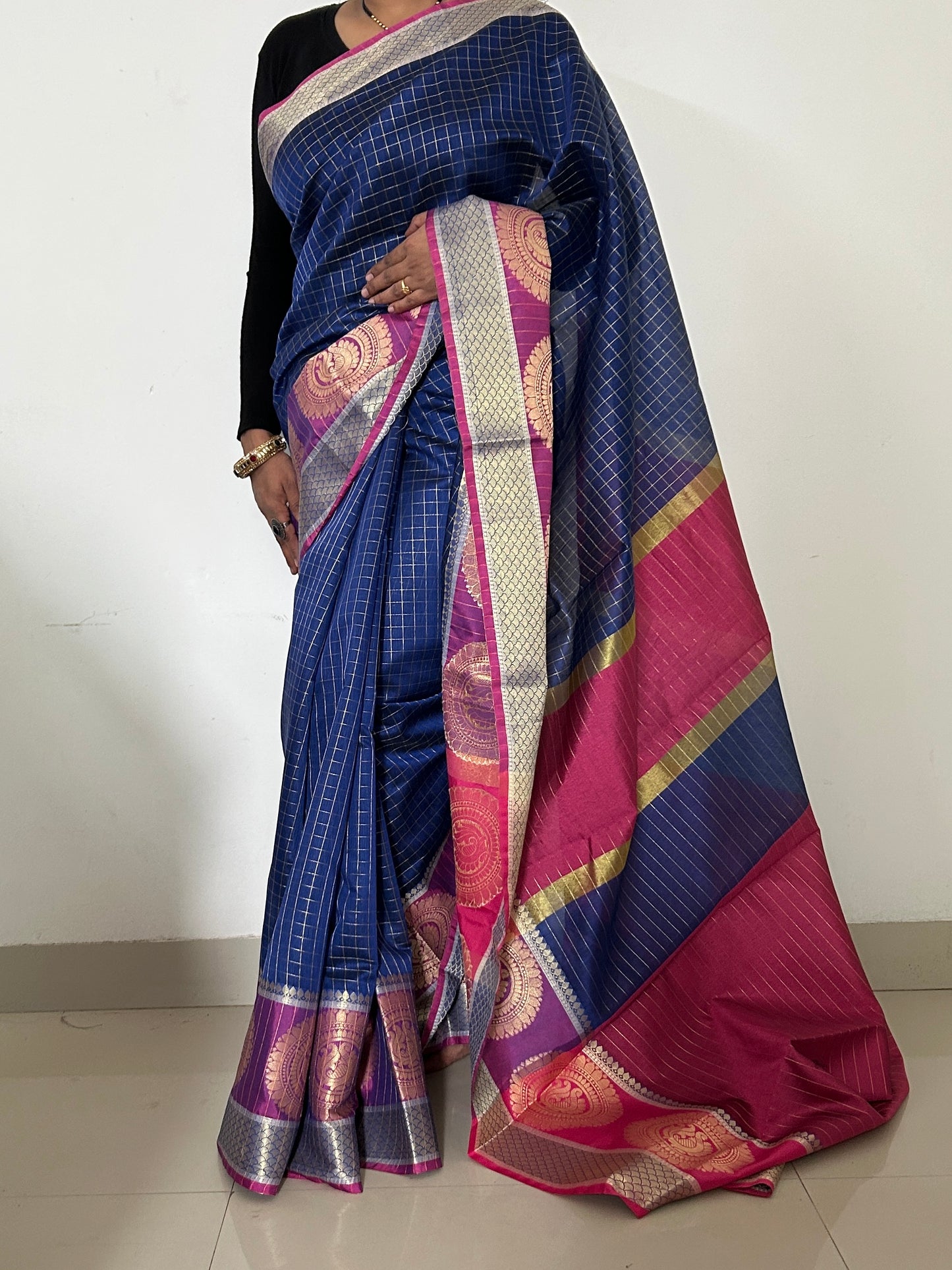 Silk Cotton Weaving Saree with Blouse