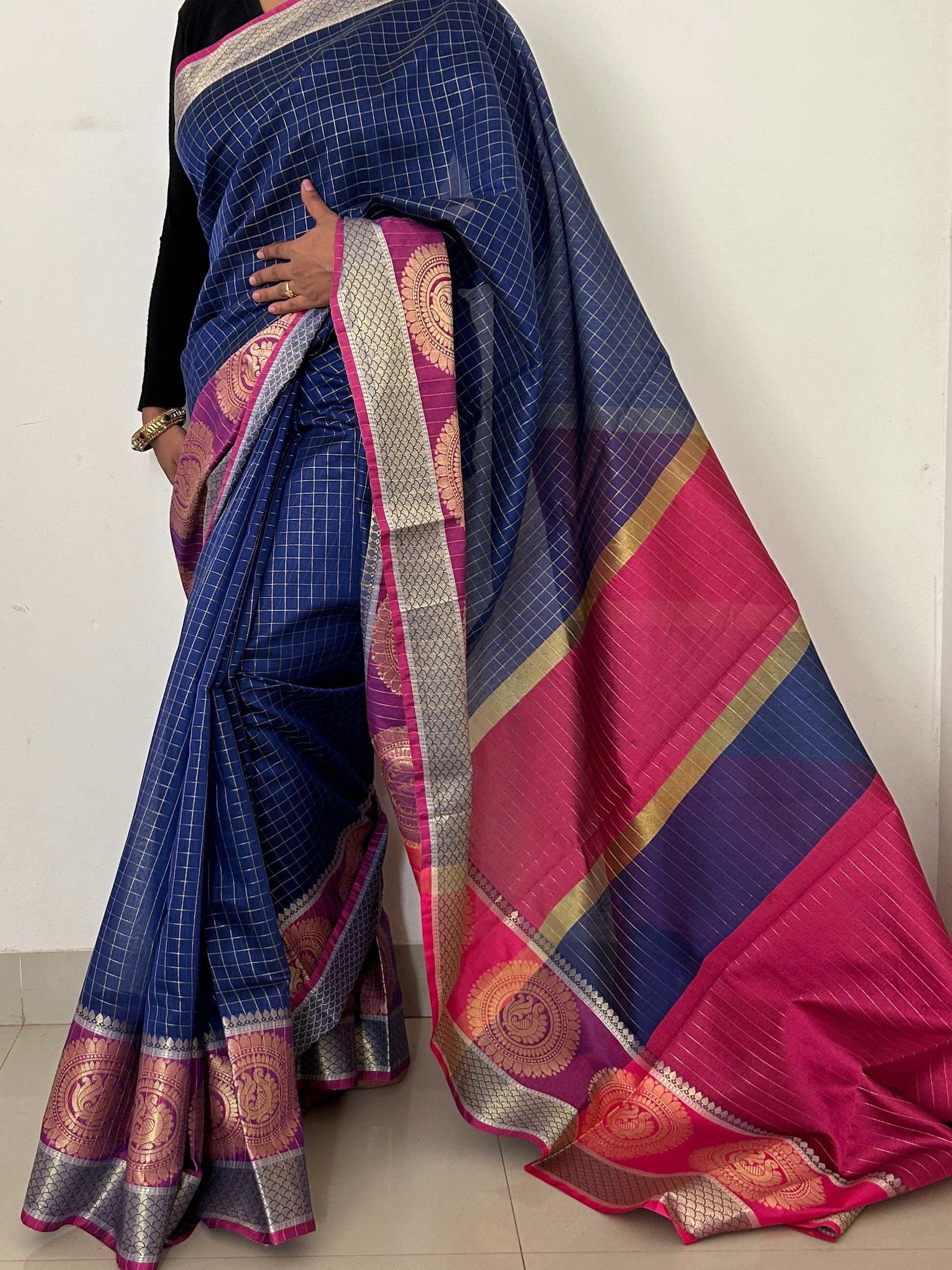 Silk Cotton Weaving Saree with Blouse