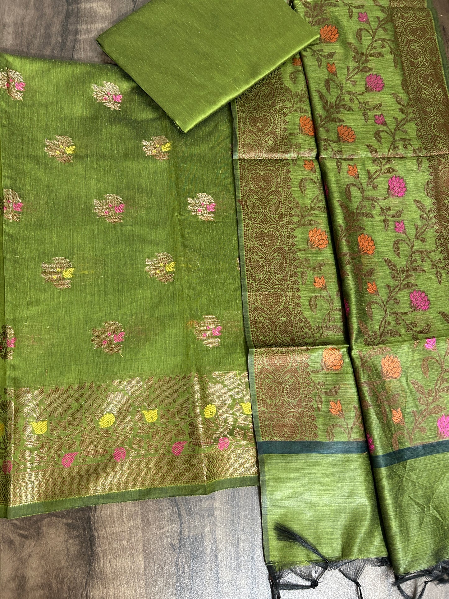 Banarasi Cotton Silk Dress Material