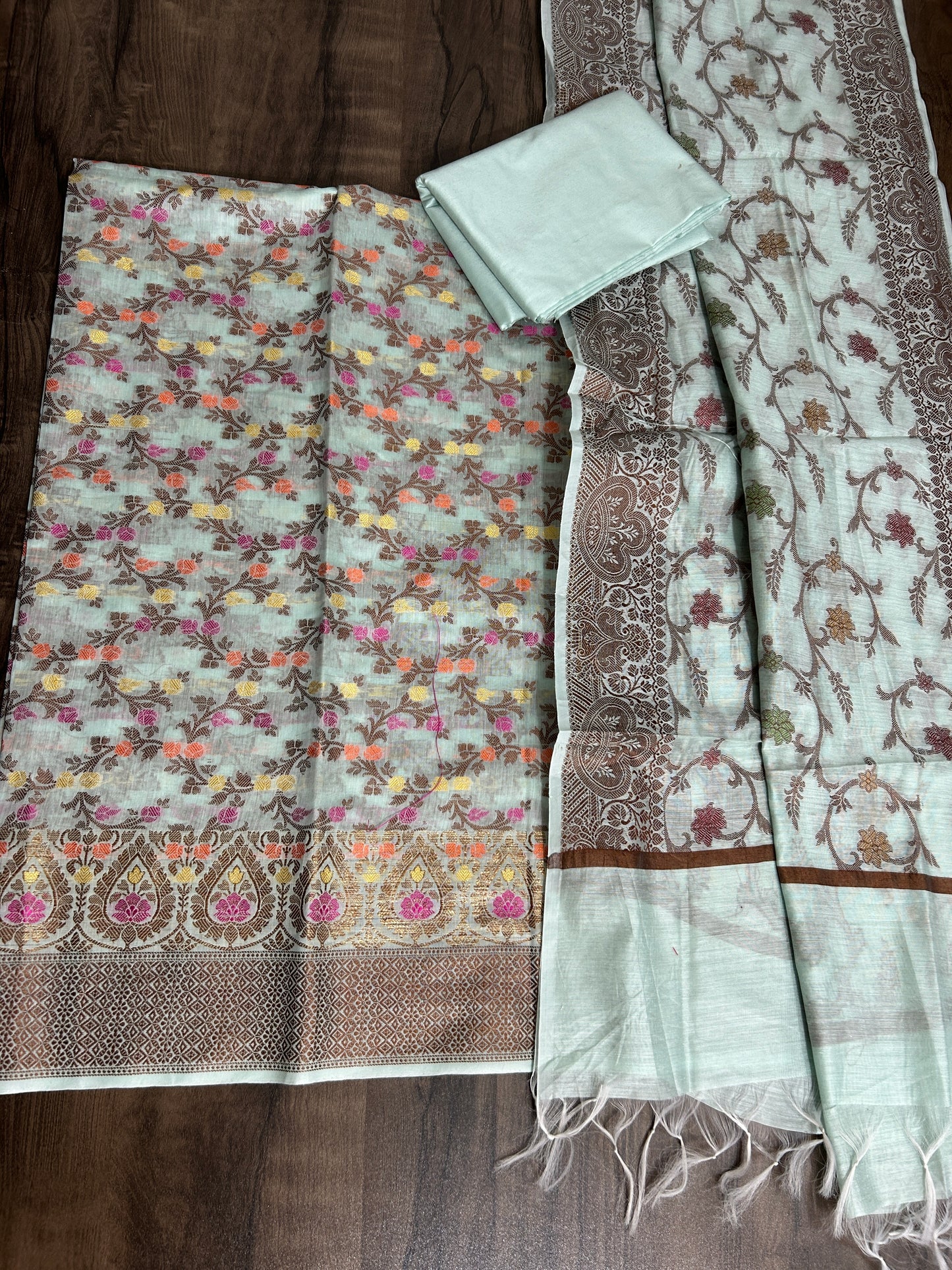 Banarasi Cotton Silk Dress Material