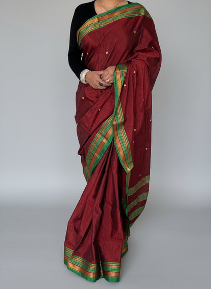 Cotton Saree with Temple Border