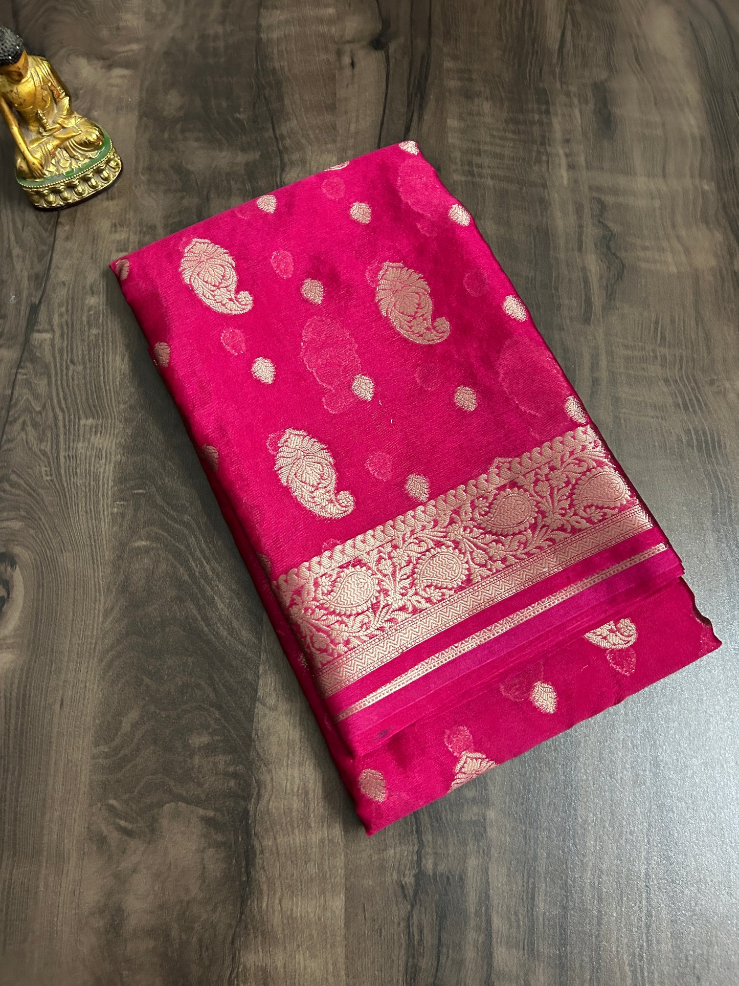 Pink Soft Georgette Silk Banarasi Saree