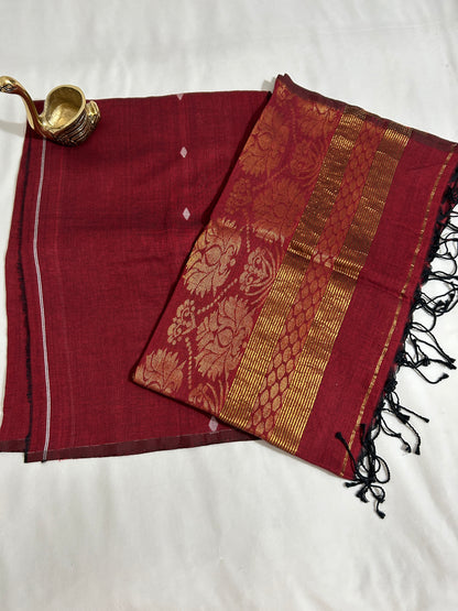 Jamdani Linen Cotton 2 pc Dress Material