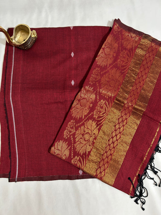 Jamdani Linen Cotton 2 pc Dress Material