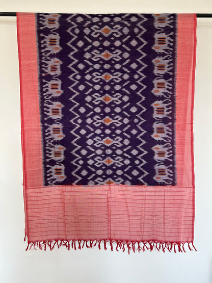 Ikat Mercerized Cotton Dupatta