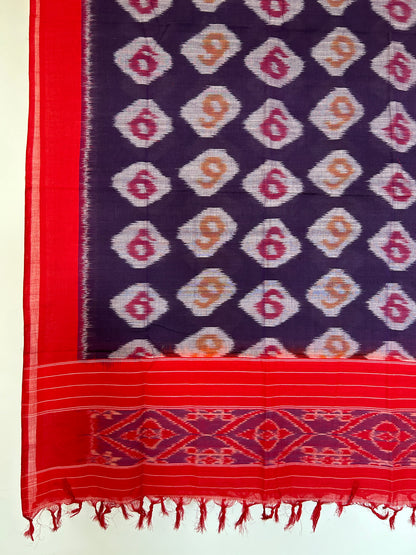 Ikat Mercerized Cotton Dupatta