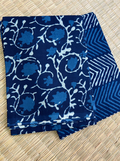 Hand BlockPrint Cotton Top Bottom Set (TB-7)