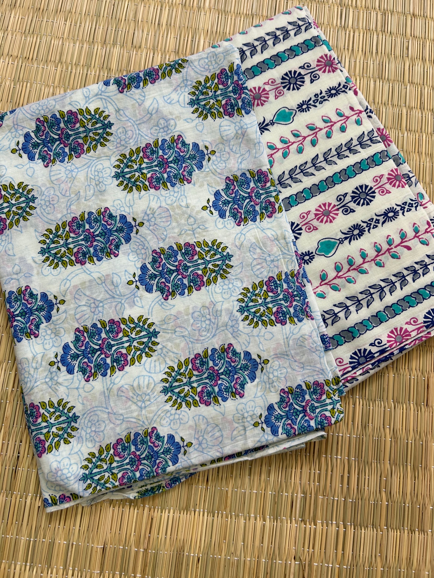 Hand BlockPrint Cotton Top Bottom Set (TB-8)