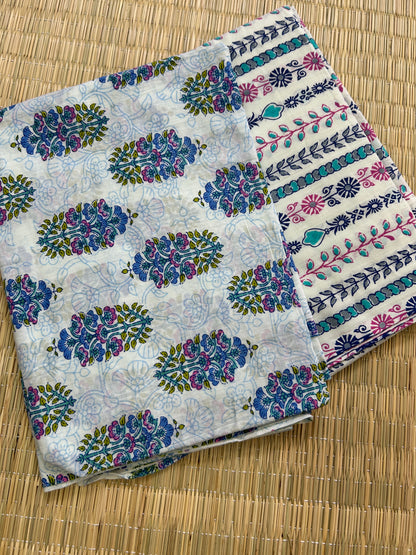 Hand BlockPrint Cotton Top Bottom Set (TB-8)