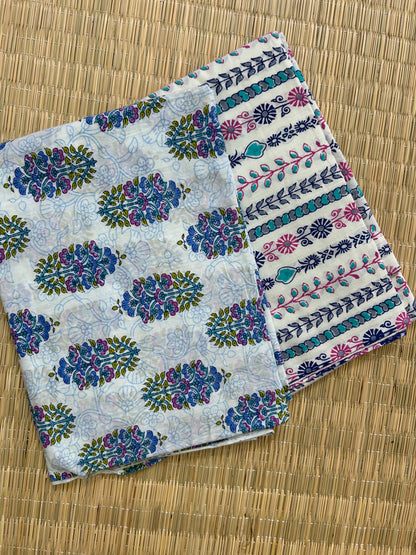 Hand BlockPrint Cotton Top Bottom Set (TB-8)
