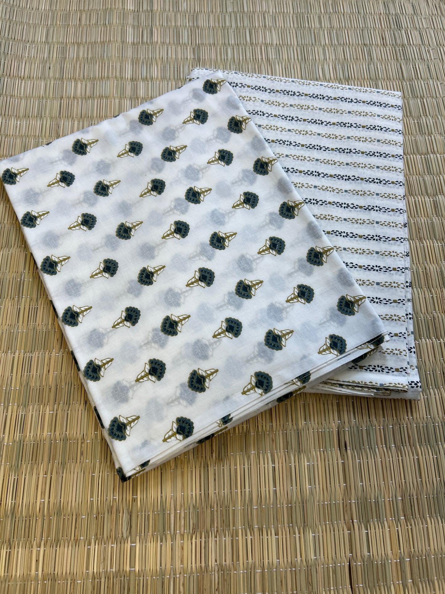 Hand BlockPrint Cotton Top Bottom Set(TB-14)