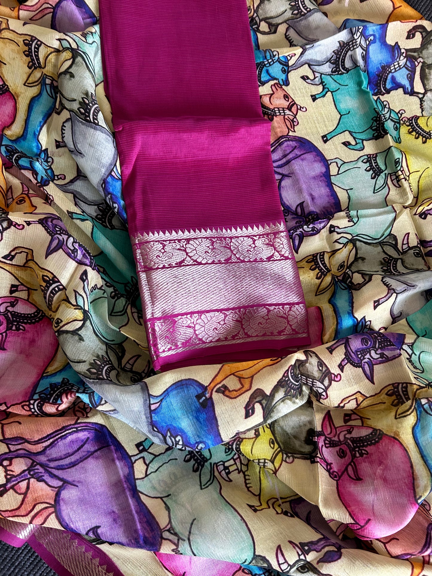 Mangalagiri Silk Cotton Dress Material