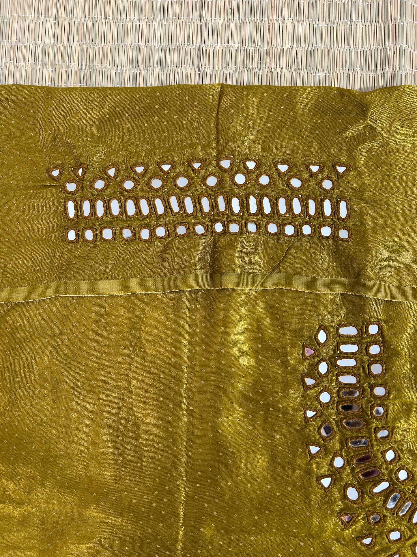 Mashroo Silk Mirror Work Blouse Piece