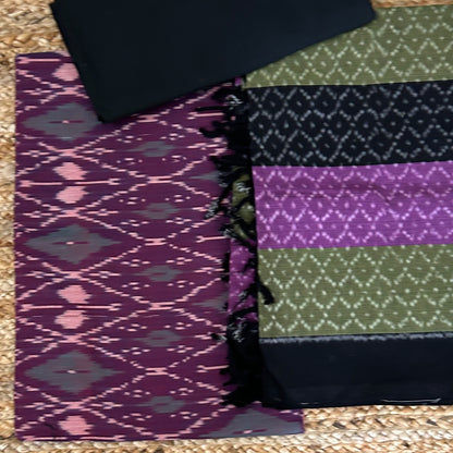 Uzbek top Ikat Mercerized cotton dress material