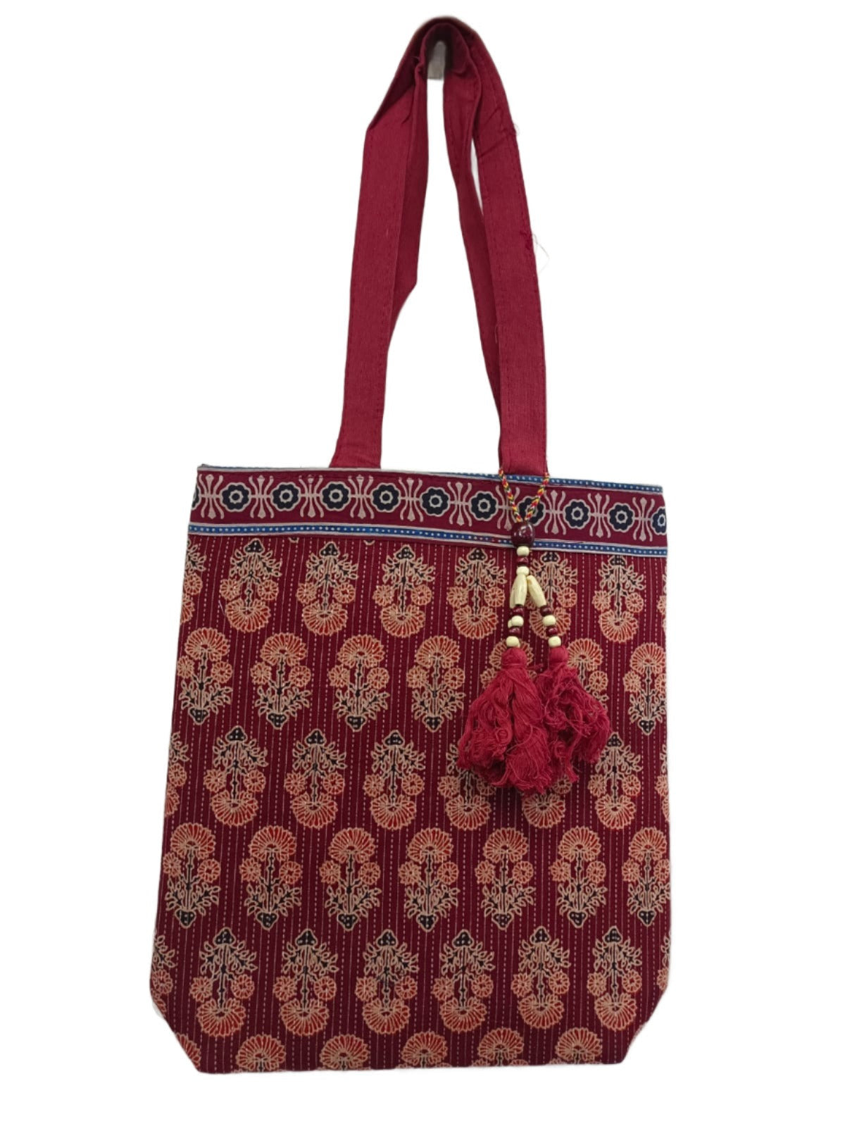 Maroon Ajrakh Shoulder Bag