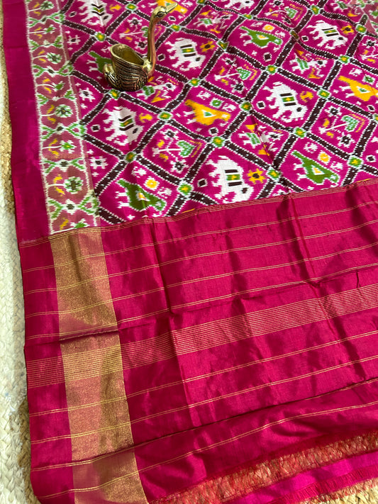 Pochampally Pure Silk Narikunj Dupatta