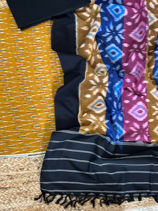 Double Ikat Mercerised Cotton Dress Material