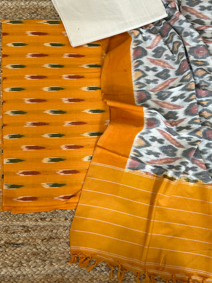 Double Ikat Cotton Dress Material