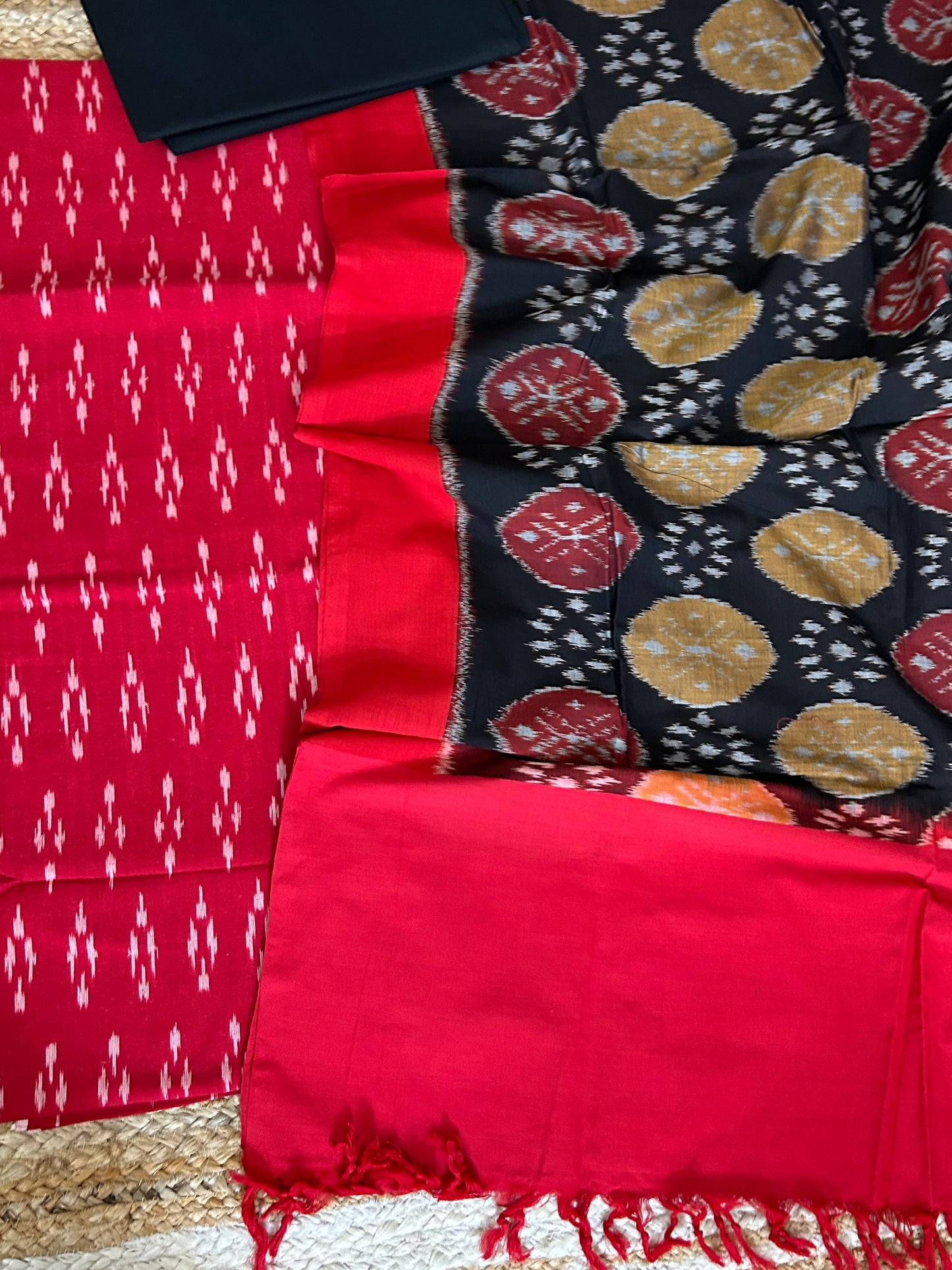 Double Ikat Cotton Dress Material