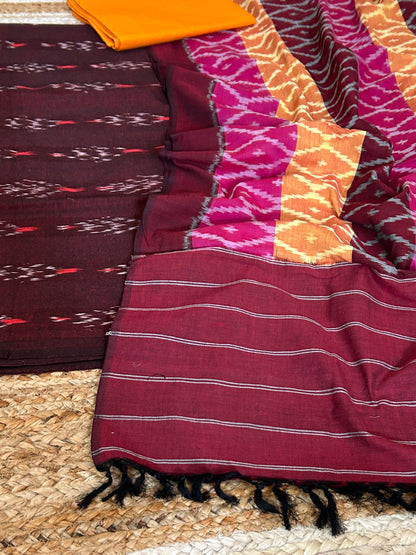 Double Ikat Cotton Dress Material