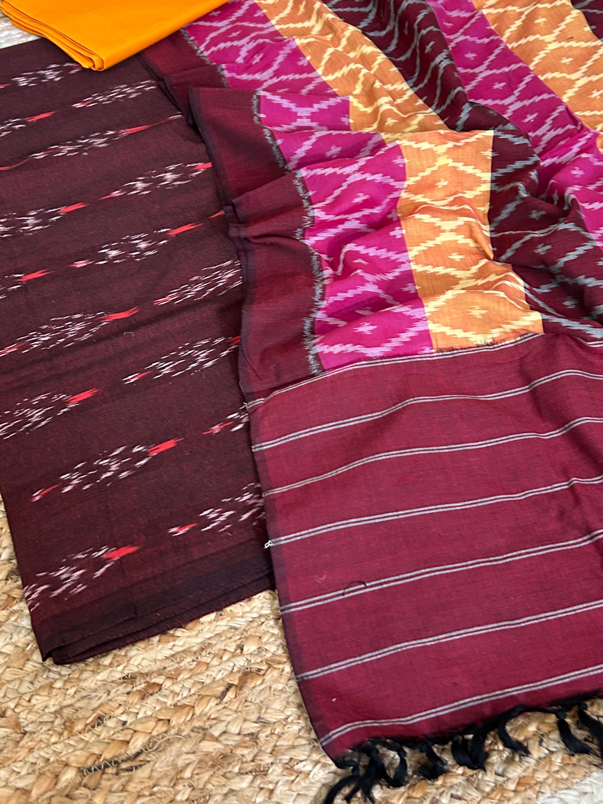 Double Ikat Cotton Dress Material