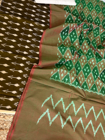 Double Ikat Mercerised Cotton Dress Material