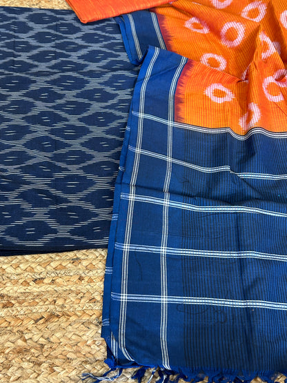 Double Ikat Cotton Dress Material