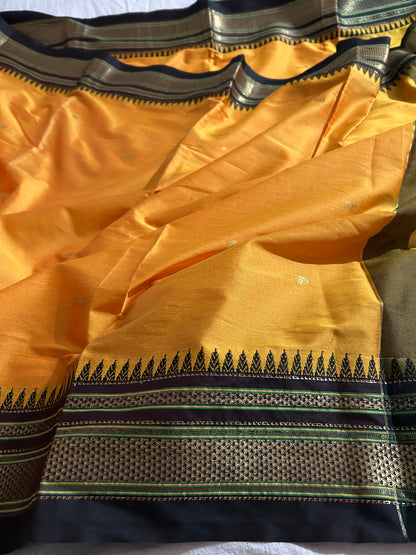 Cotton Silk Saree with ilkal border and all over bootis