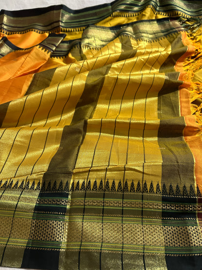 Cotton Silk Saree with ilkal border and all over bootis