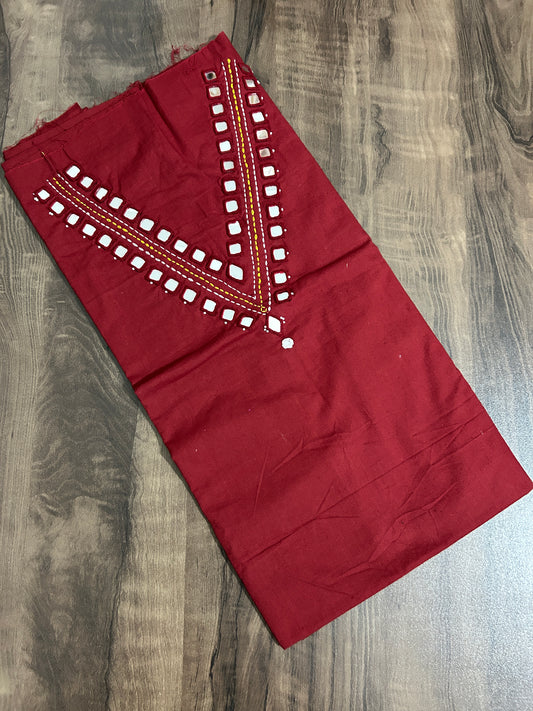 Cotton Mirror Work Kurti
