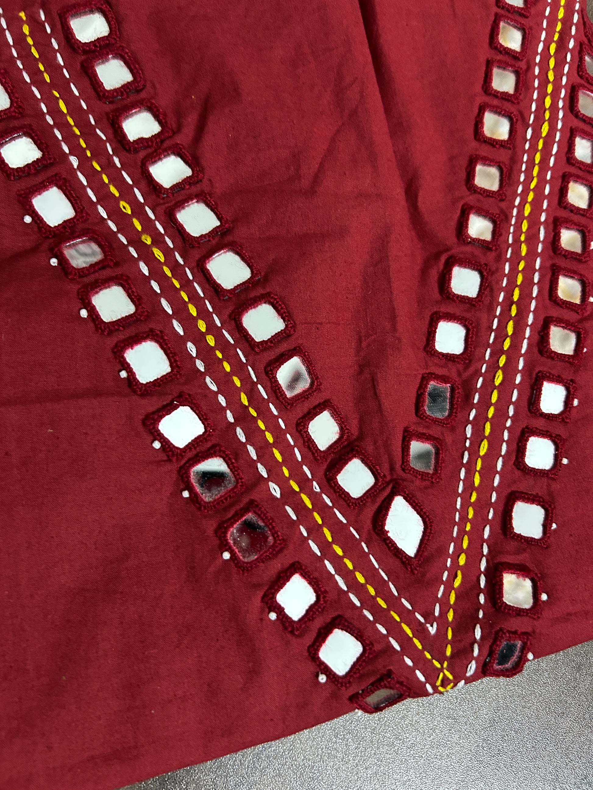 Cotton Mirror Work Kurti