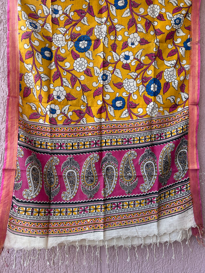 Kalamkari Silk Dupatta