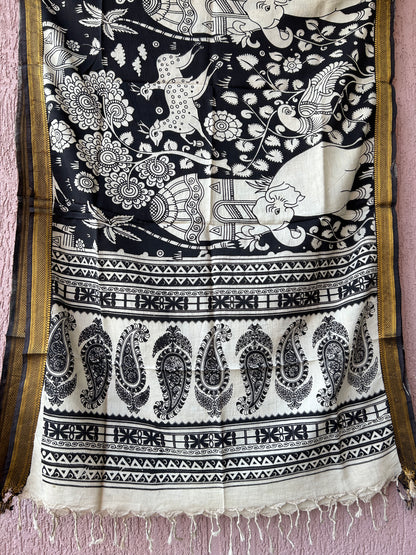 Kalamkari Silk Dupatta