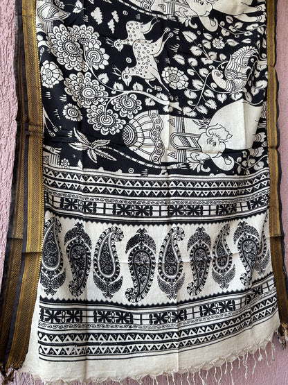 Kalamkari Silk Dupatta