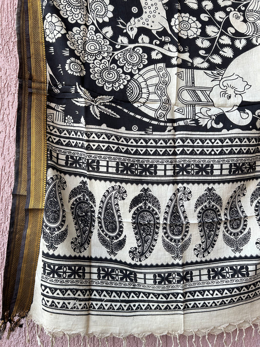 Kalamkari Silk Dupatta