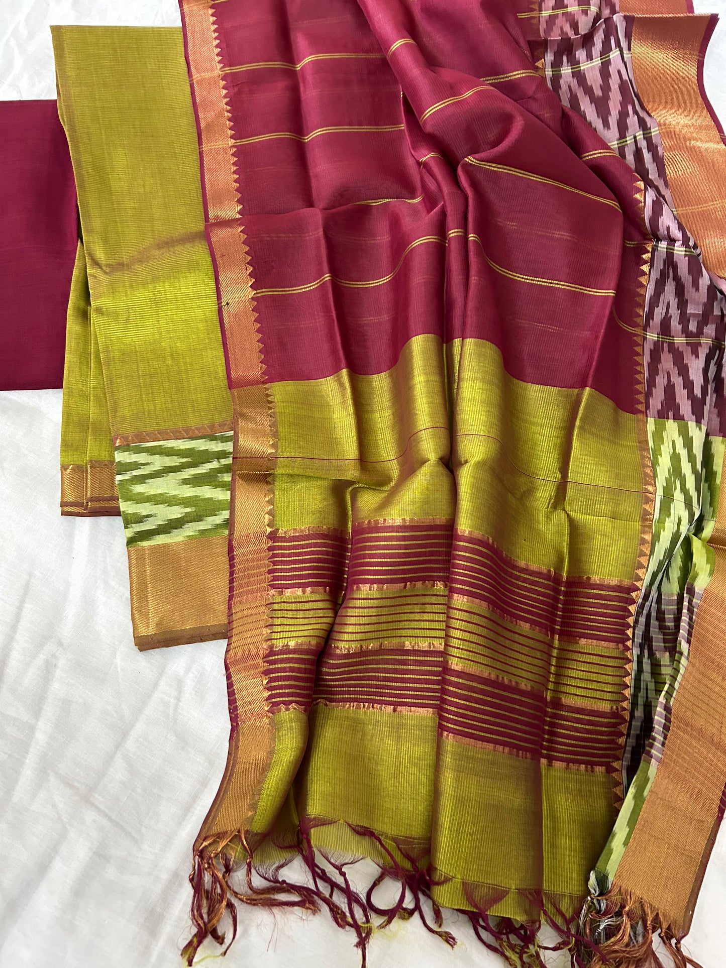 Mangalagiri Silk Cotton Dress Material