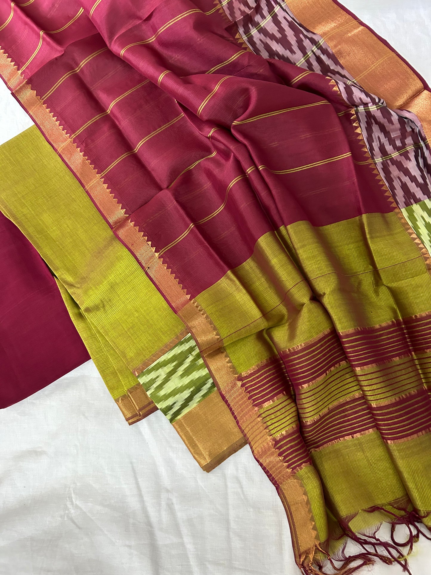 Mangalagiri Silk Cotton Dress Material