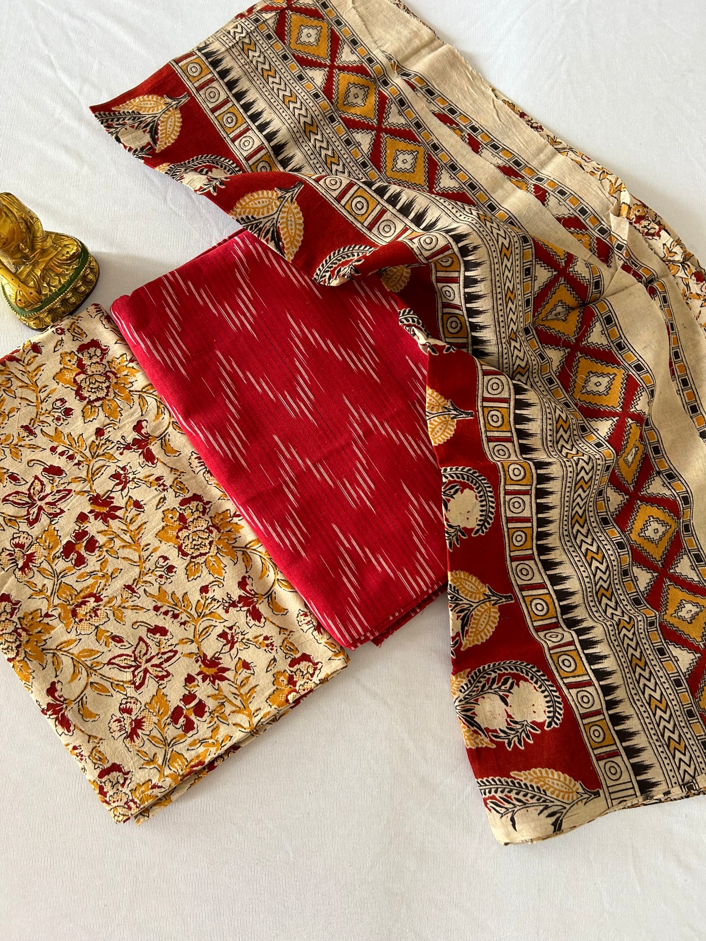 Ikat - Kalamkari Cotton Dress Material