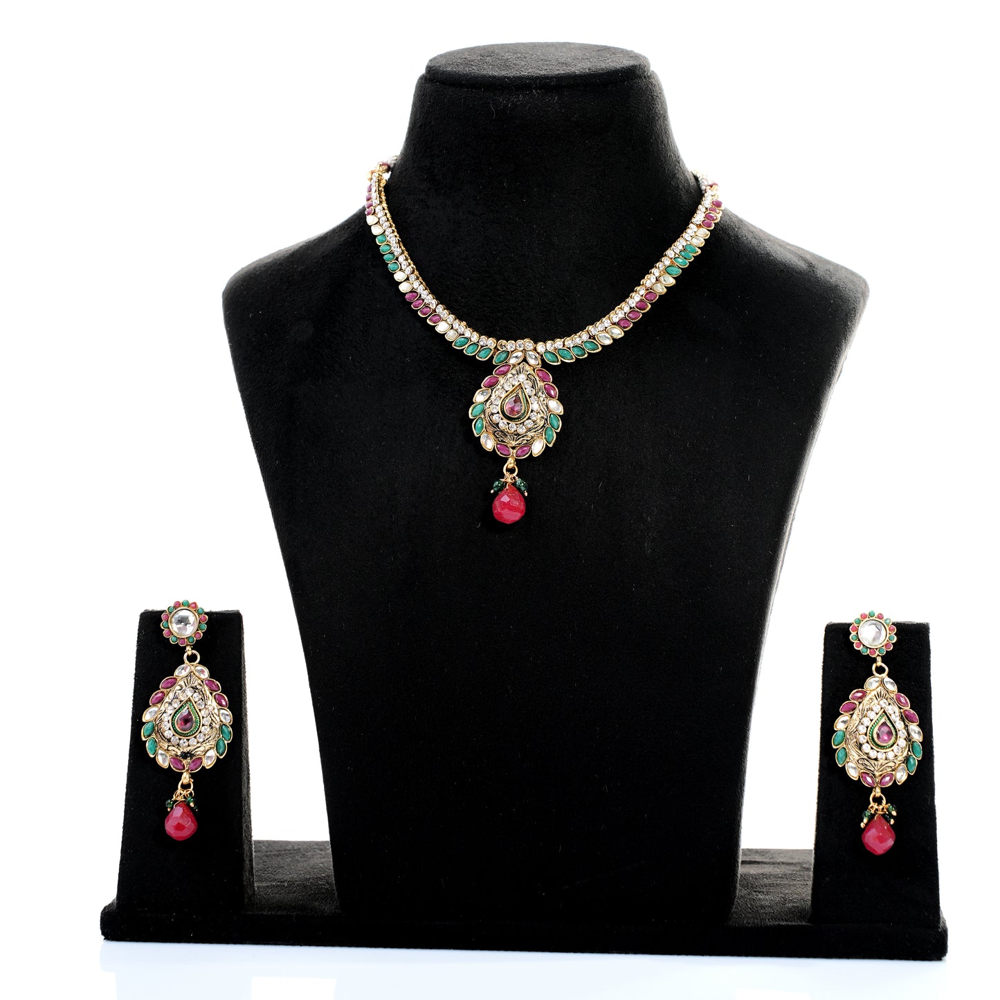 Kundan Necklace in Gold Polish