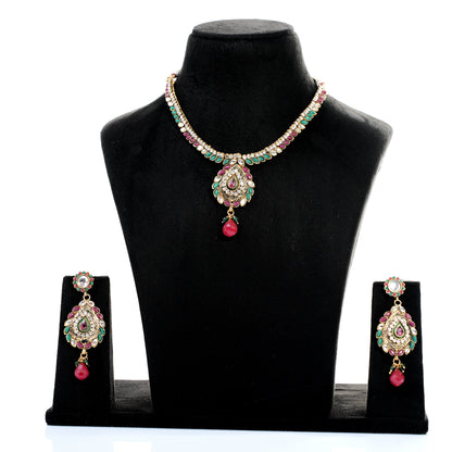 Kundan Necklace in Gold Polish