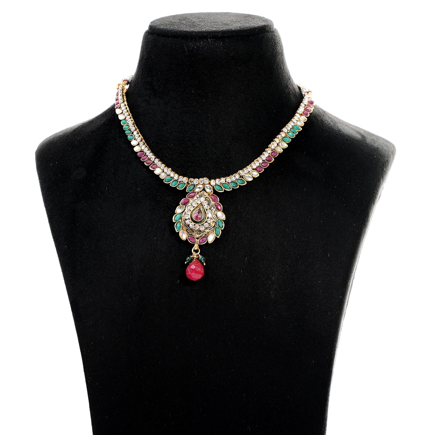 Kundan Necklace in Gold Polish