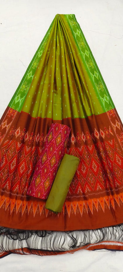 Pochampally Pure Silk Cotton Dress Material