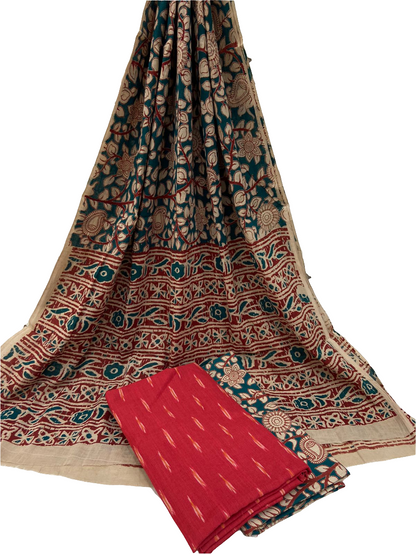 Ikat - Kalamkari Cotton Dress Material